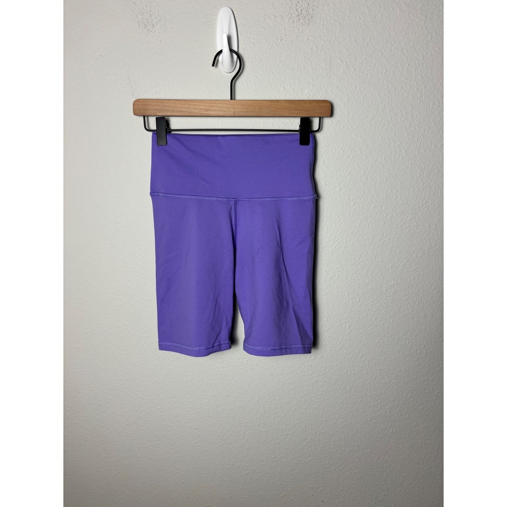 Aerie Chill Play Move Purple High Waisted Bike Shorts 7 Inch Inseam Small